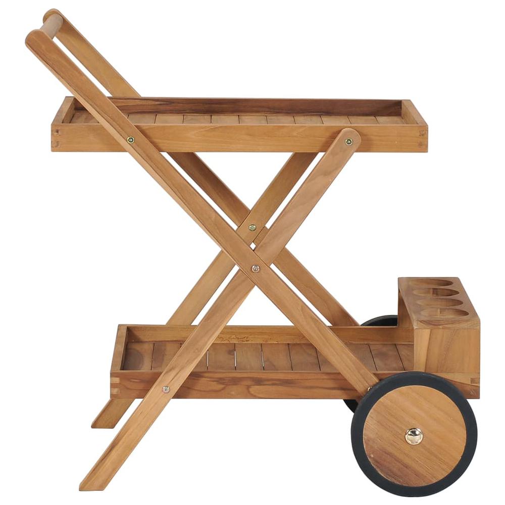 vidaXL Tea Trolley Solid Teak Wood 9425. Picture 3