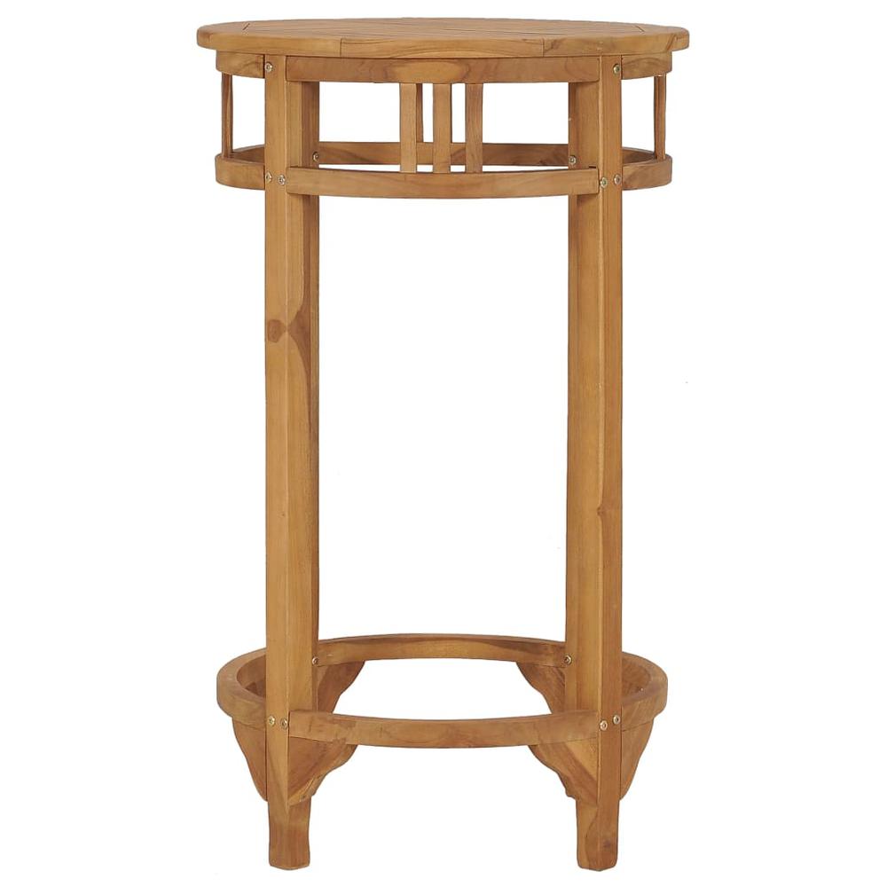 Bar Table Ã˜ 23.6" Solid Wood Teak. Picture 1