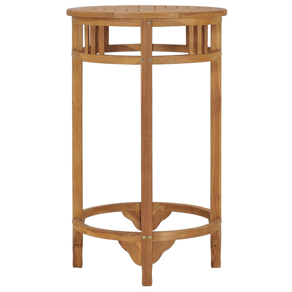 Bar Table Ã˜ 23.6" Solid Wood Teak. Picture 2