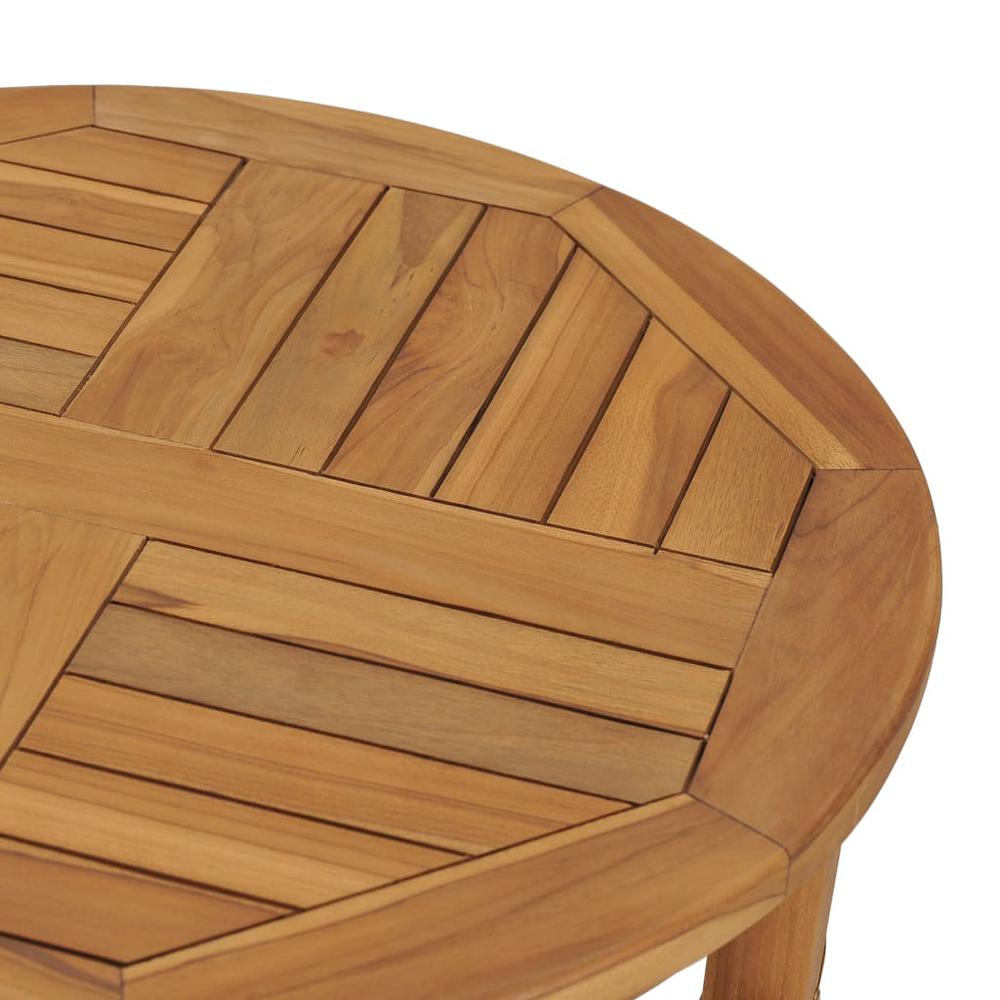 Bar Table Ã˜ 23.6" Solid Wood Teak. Picture 3