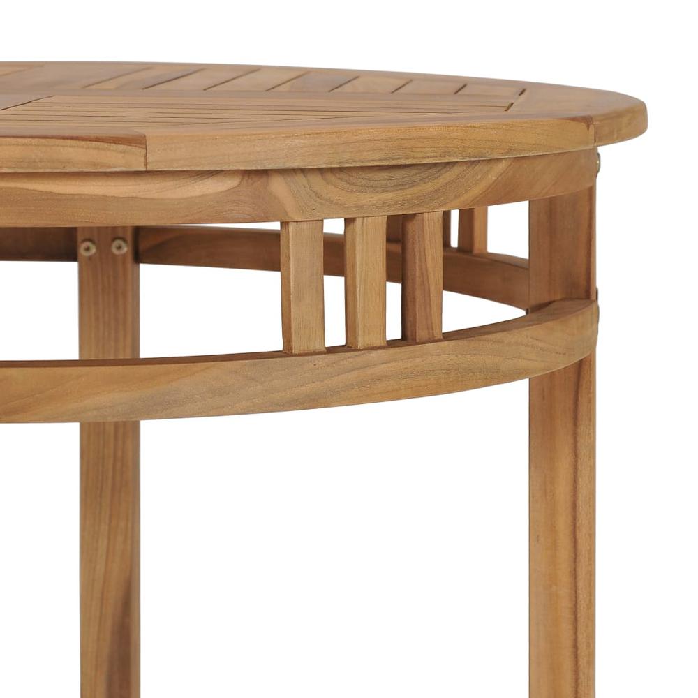 vidaXL Dining Table Ø 31.5" Solid Teak Wood 9427. Picture 5