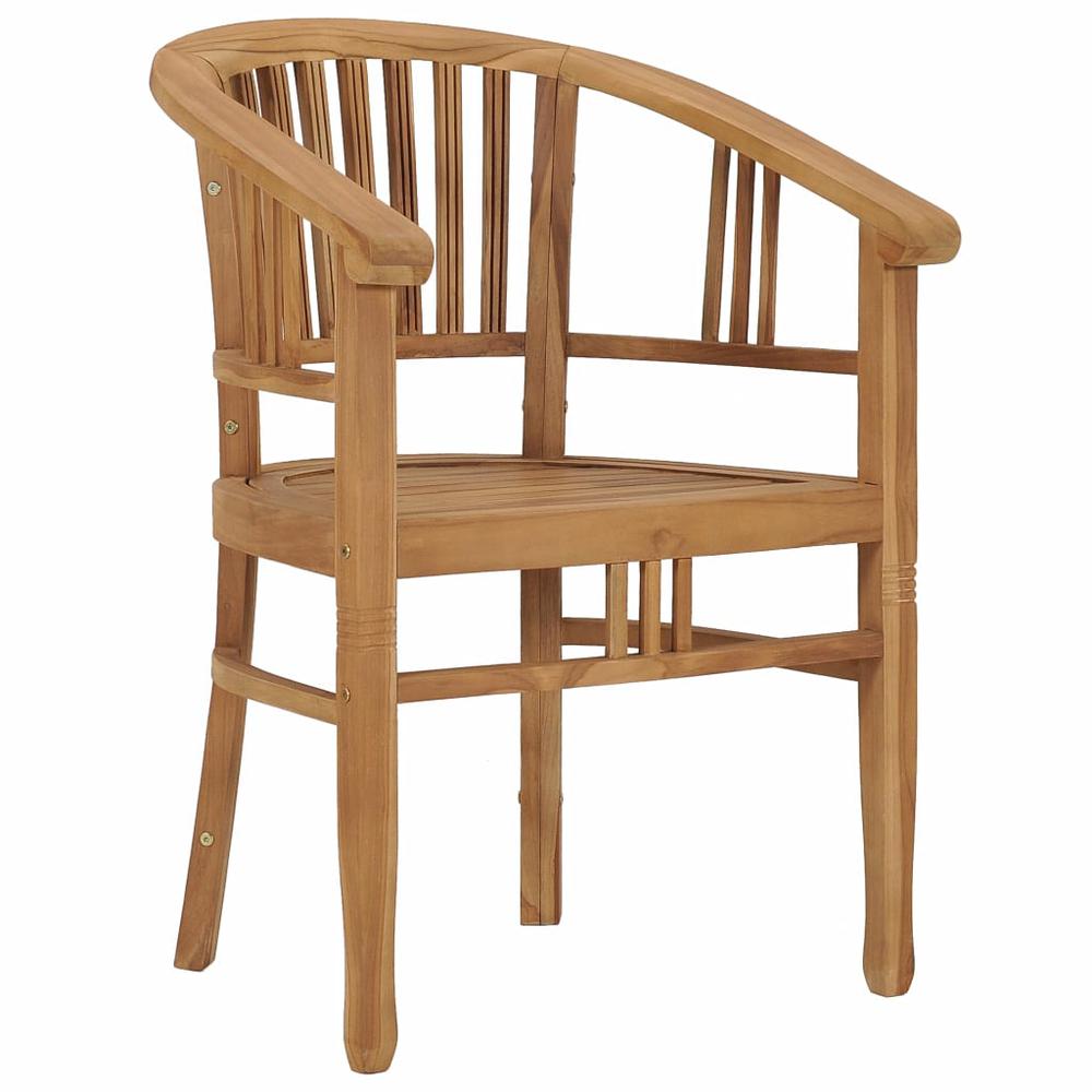 vidaXL Garden Chairs 2 pcs Solid Teak Wood 9429. Picture 2