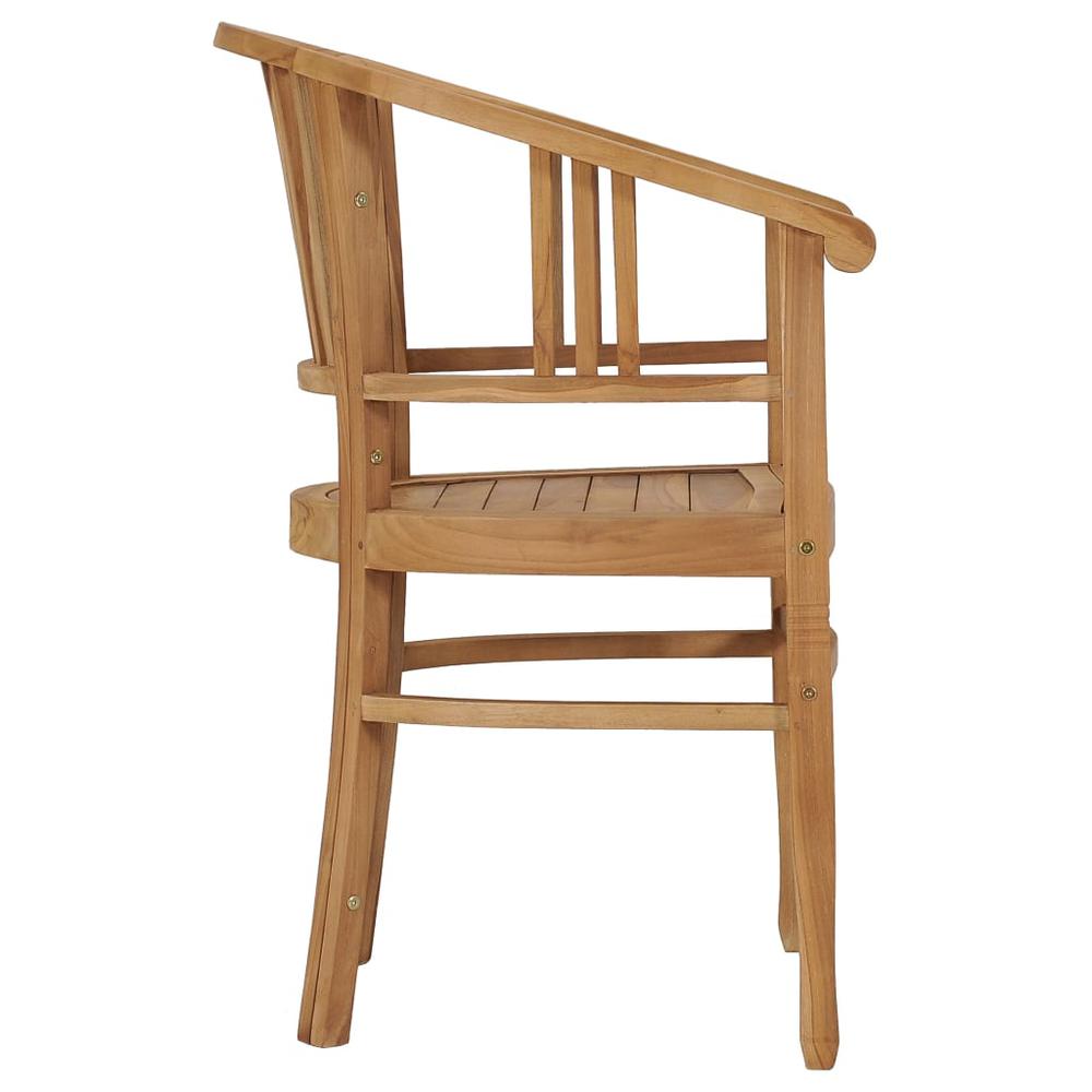 vidaXL Garden Chairs 2 pcs Solid Teak Wood 9429. Picture 4