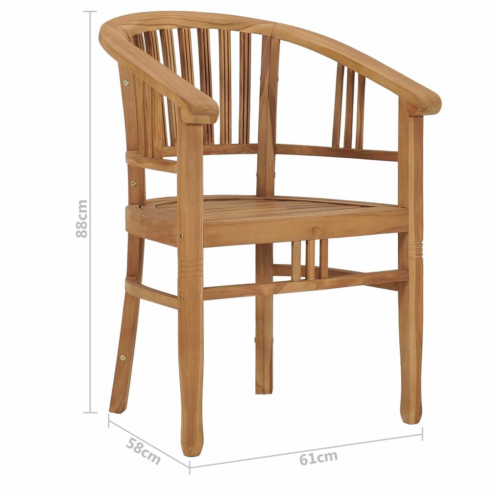 vidaXL Garden Chairs 2 pcs Solid Teak Wood 9429. Picture 8