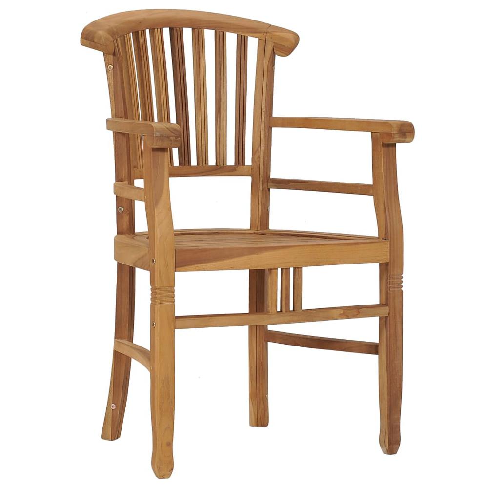 vidaXL Garden Chairs 2 pcs Solid Teak Wood 9432. Picture 2