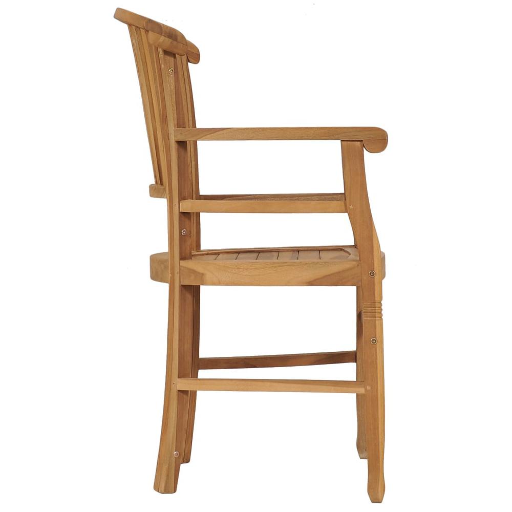 vidaXL Garden Chairs 2 pcs Solid Teak Wood 9432. Picture 4