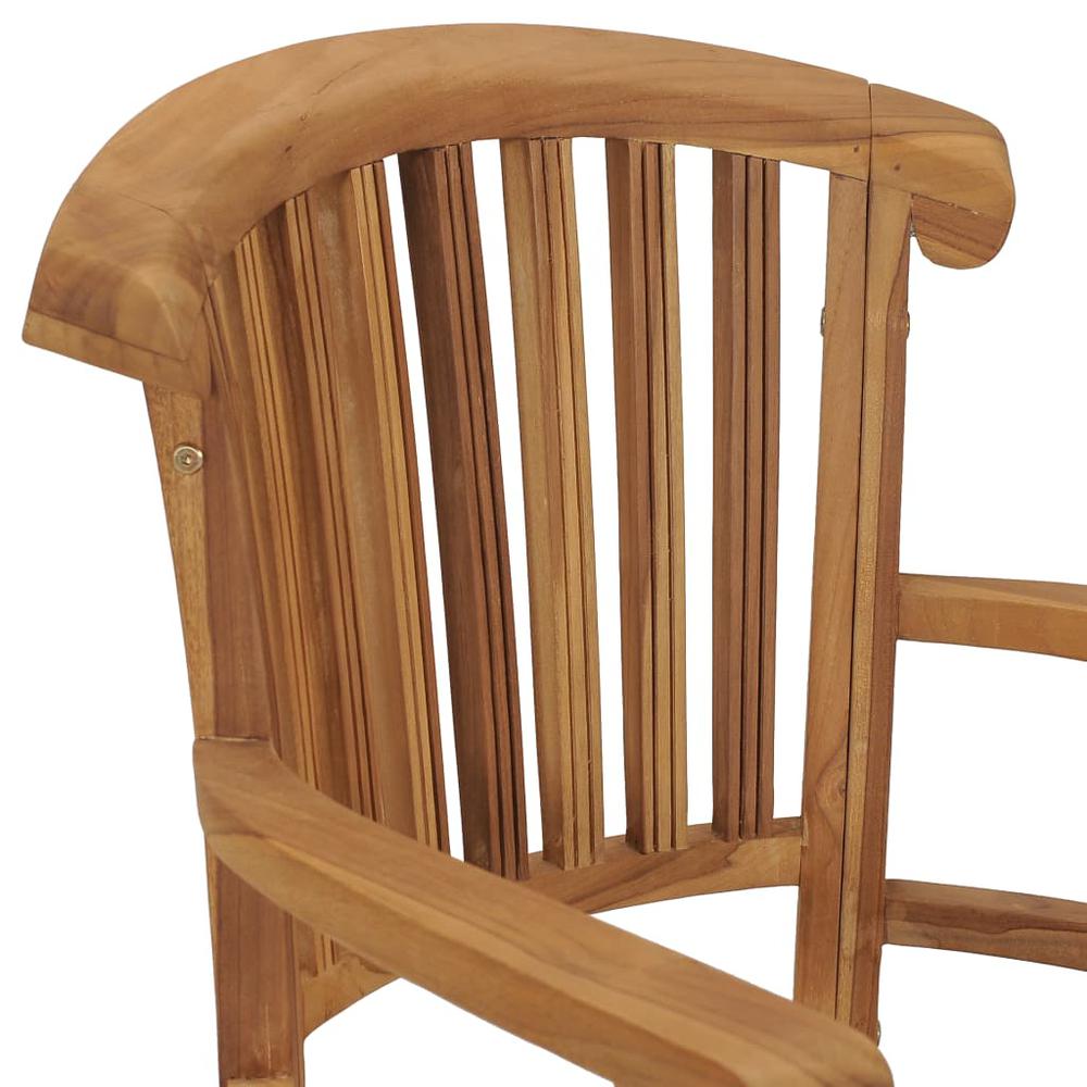 vidaXL Garden Chairs 2 pcs Solid Teak Wood 9432. Picture 6