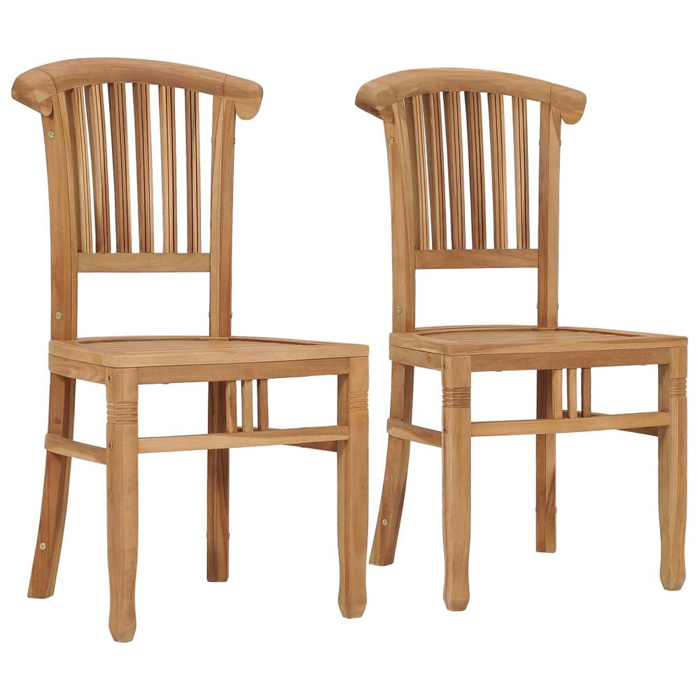 vidaXL Garden Chairs 2 pcs Solid Teak Wood 9433. Picture 1