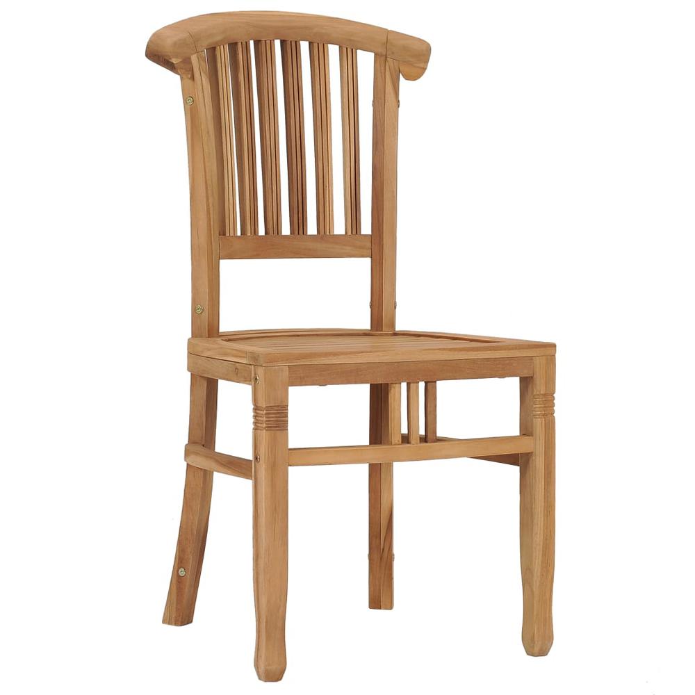vidaXL Garden Chairs 2 pcs Solid Teak Wood 9433. Picture 2