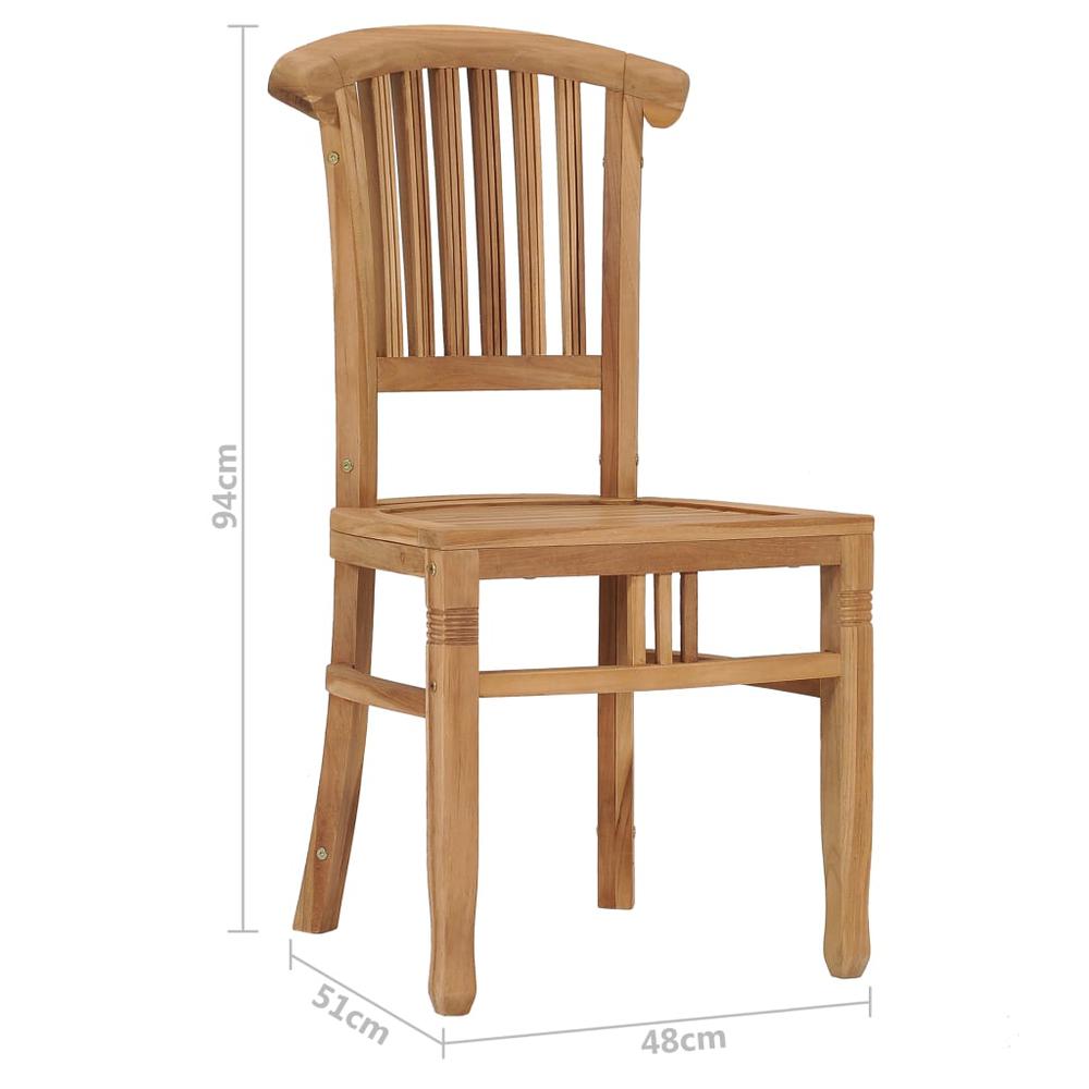 vidaXL Garden Chairs 2 pcs Solid Teak Wood 9433. Picture 8