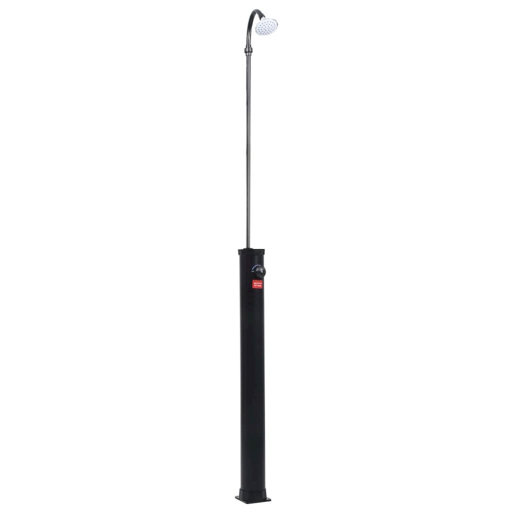 vidaXL Garden Solar Shower Black 84.6" 2.1 gal, 92295. Picture 2