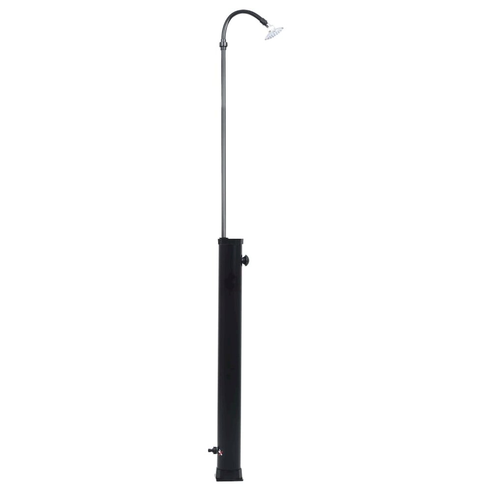 vidaXL Garden Solar Shower Black 84.6" 2.1 gal, 92295. Picture 5