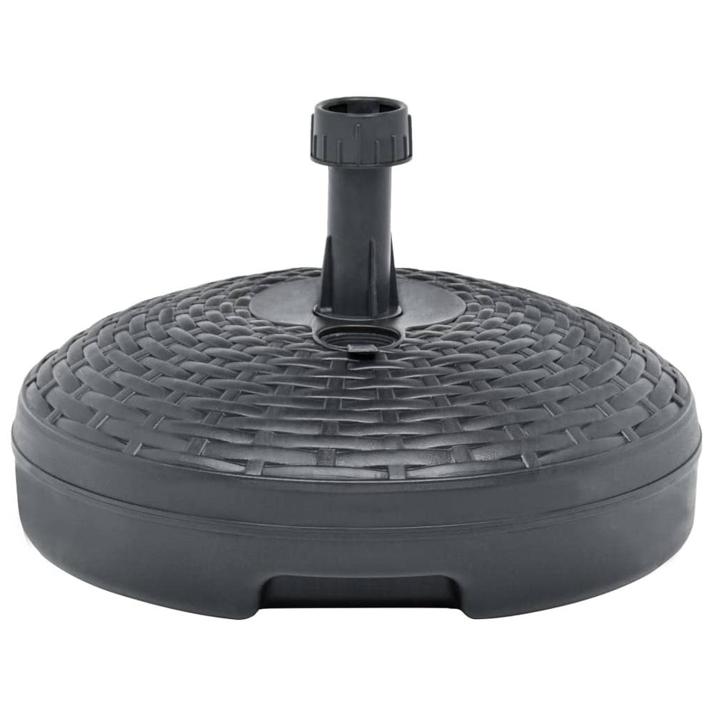 vidaXL Umbrella Base Sand/Water Filled 5.3 gal Anthracite Plastic, 48771. Picture 2