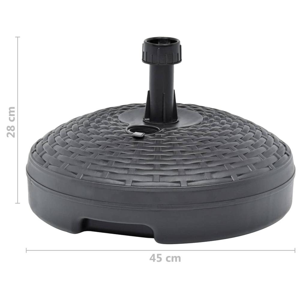 vidaXL Umbrella Base Sand/Water Filled 5.3 gal Anthracite Plastic, 48771. Picture 6