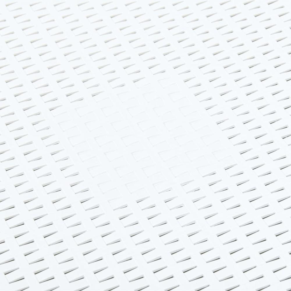 vidaXL Side Table White 21.3"x21.3"x14.4" Plastic, 48774. Picture 2
