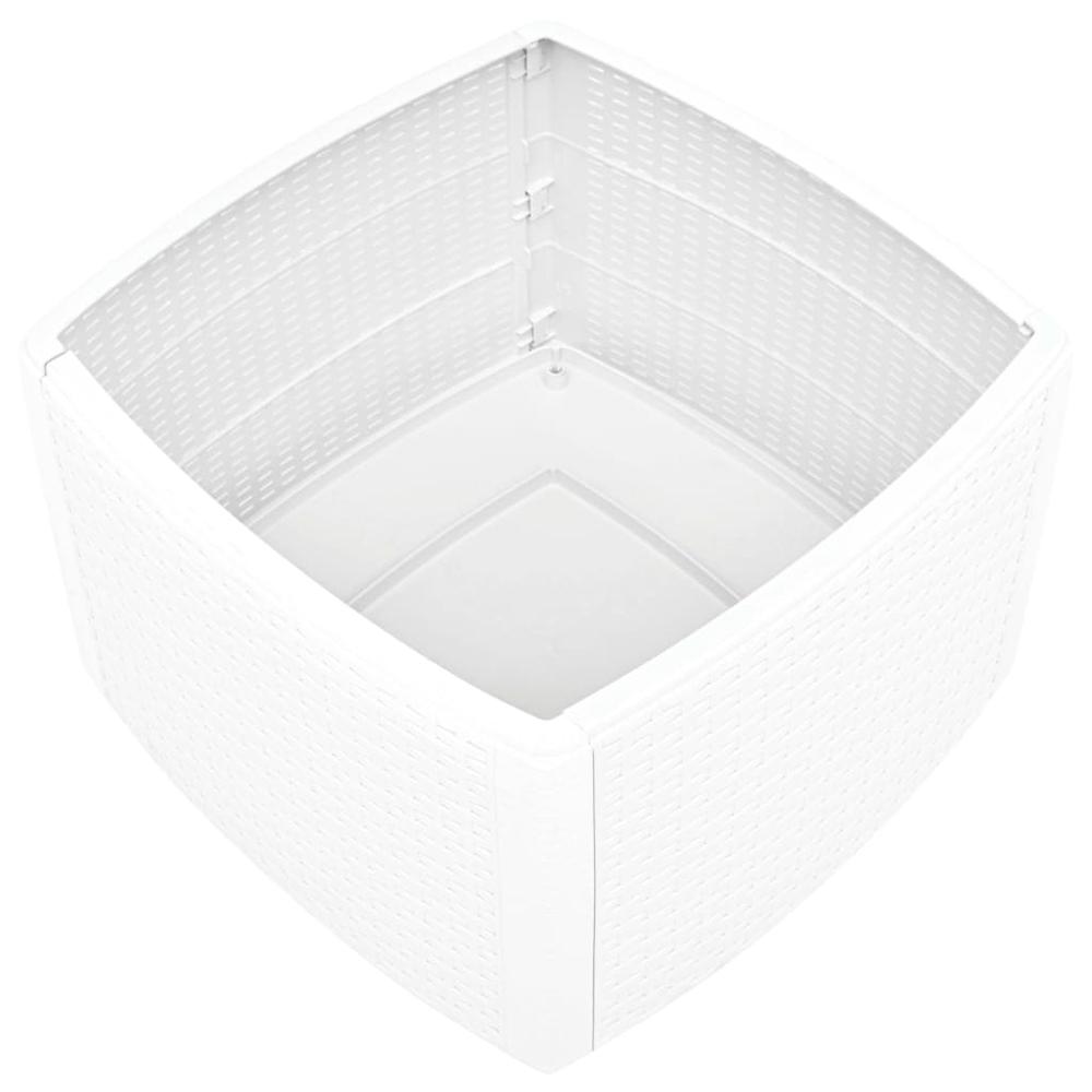 vidaXL Side Table White 21.3"x21.3"x14.4" Plastic, 48774. Picture 5