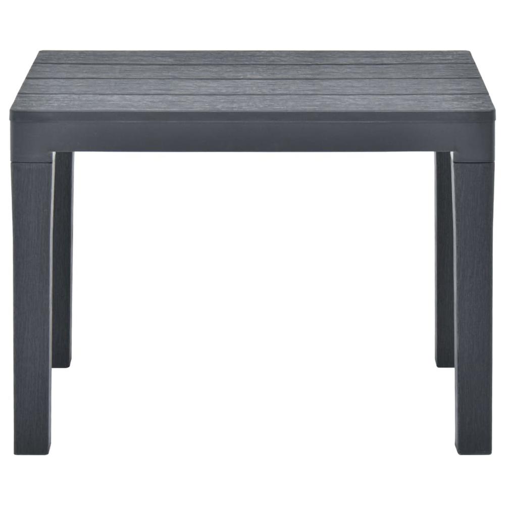 vidaXL Garden Table with 2 Benches Plastic Anthracite, 48778. Picture 7