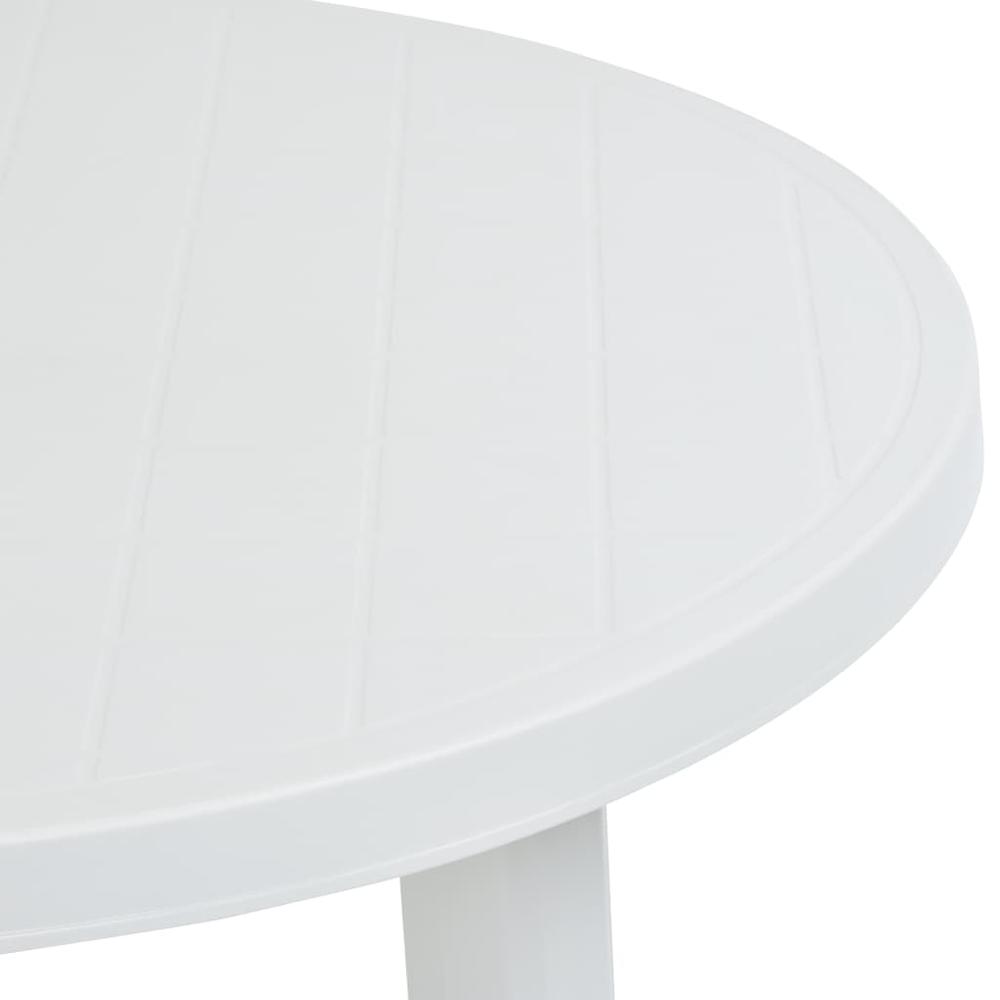 vidaXL Garden Table White 35" Plastic 8805. Picture 4