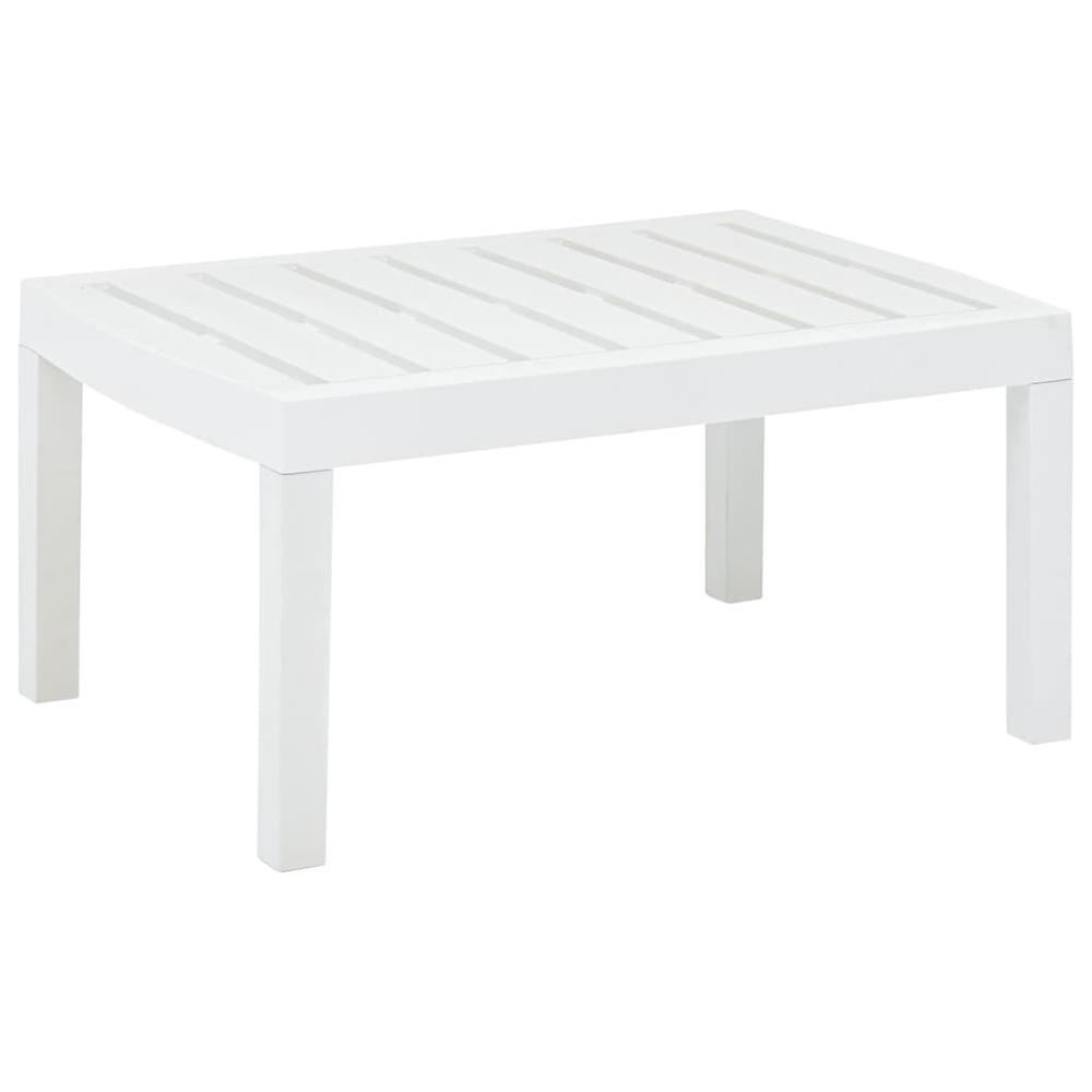 vidaXL Lounge Table White 30.7"x21.7"x15" Plastic, 48814. Picture 1