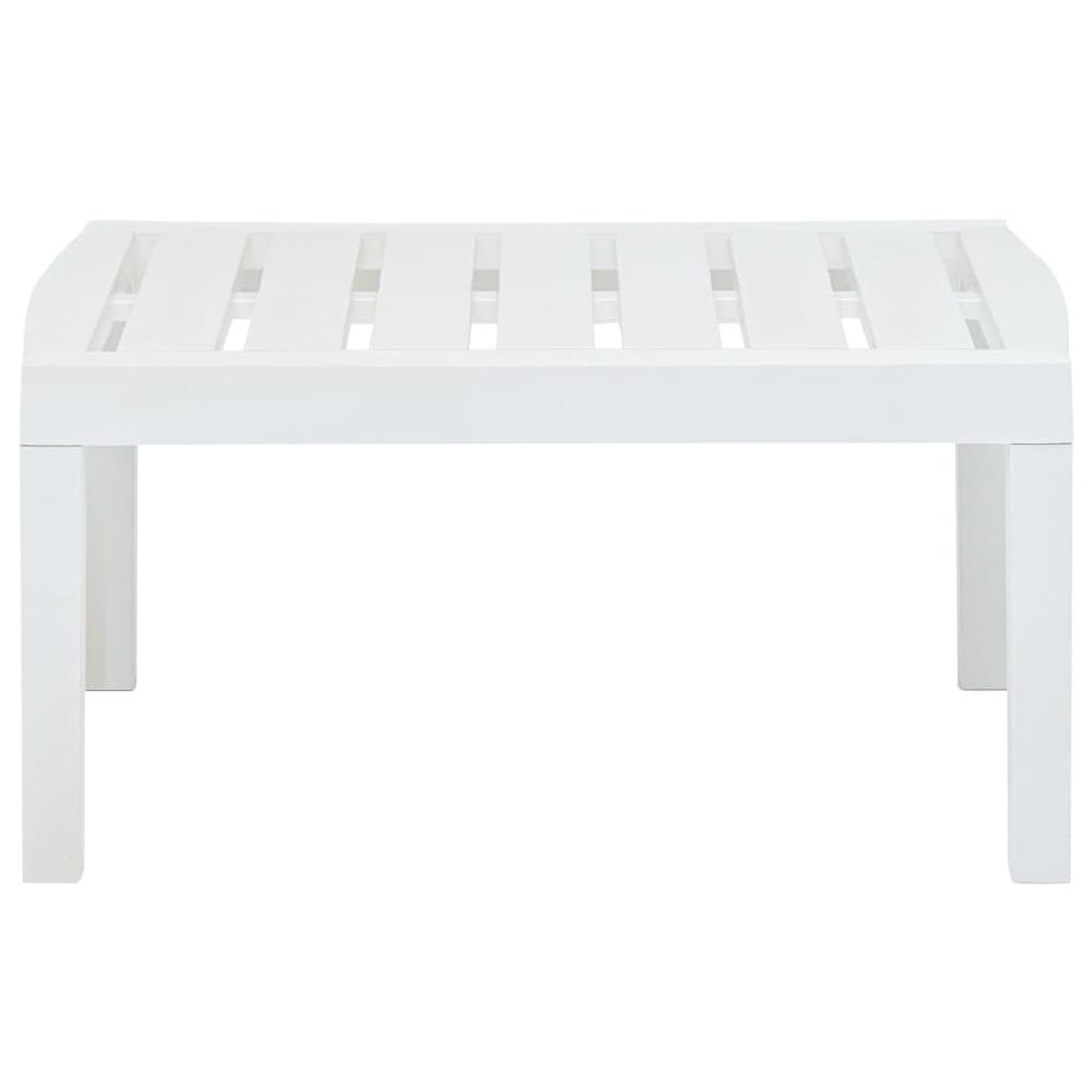 vidaXL Lounge Table White 30.7"x21.7"x15" Plastic, 48814. Picture 3