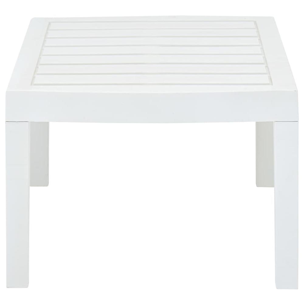 vidaXL Lounge Table White 30.7"x21.7"x15" Plastic, 48814. Picture 4