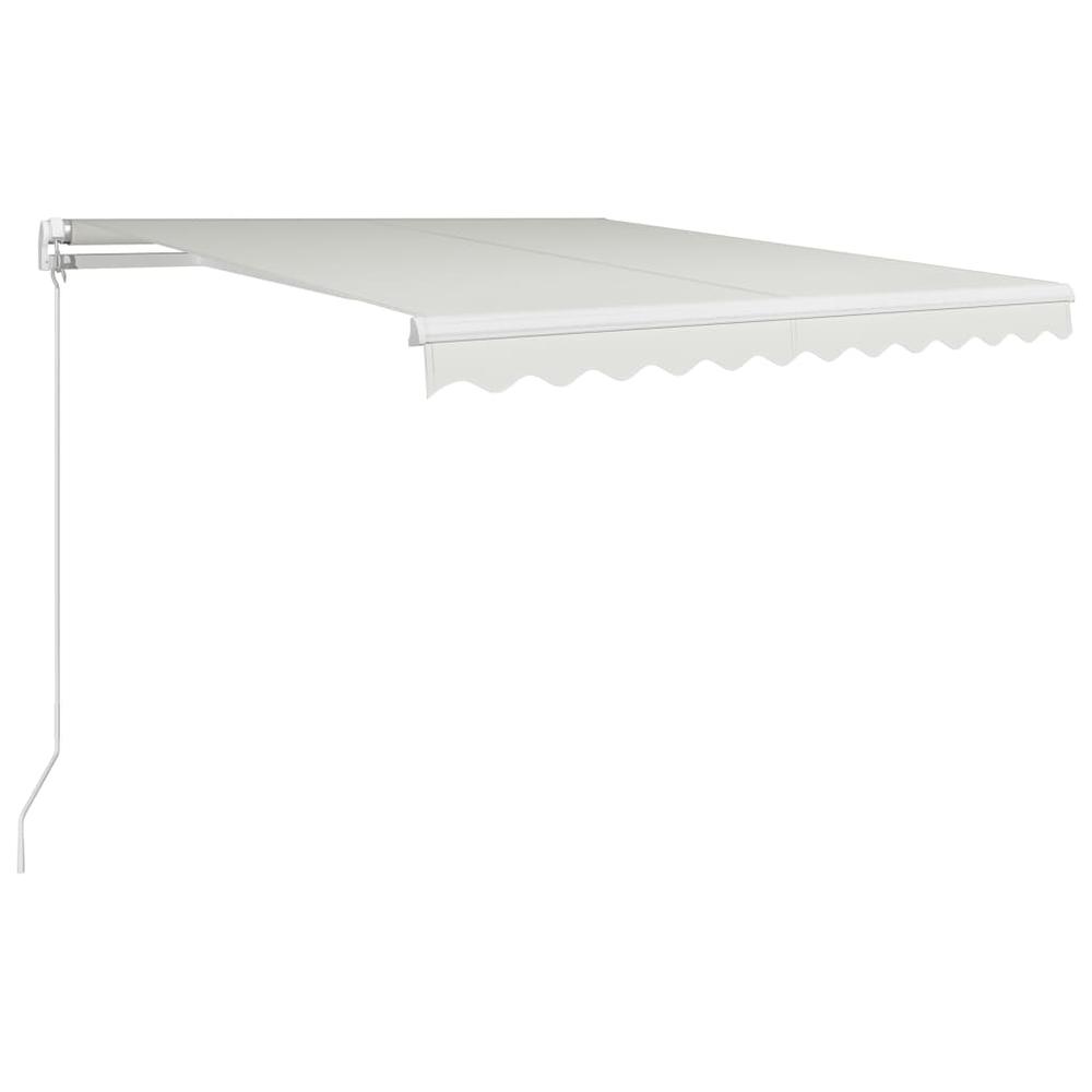 Manual Retractable Awning 118.1"x98.4" Cream. Picture 1