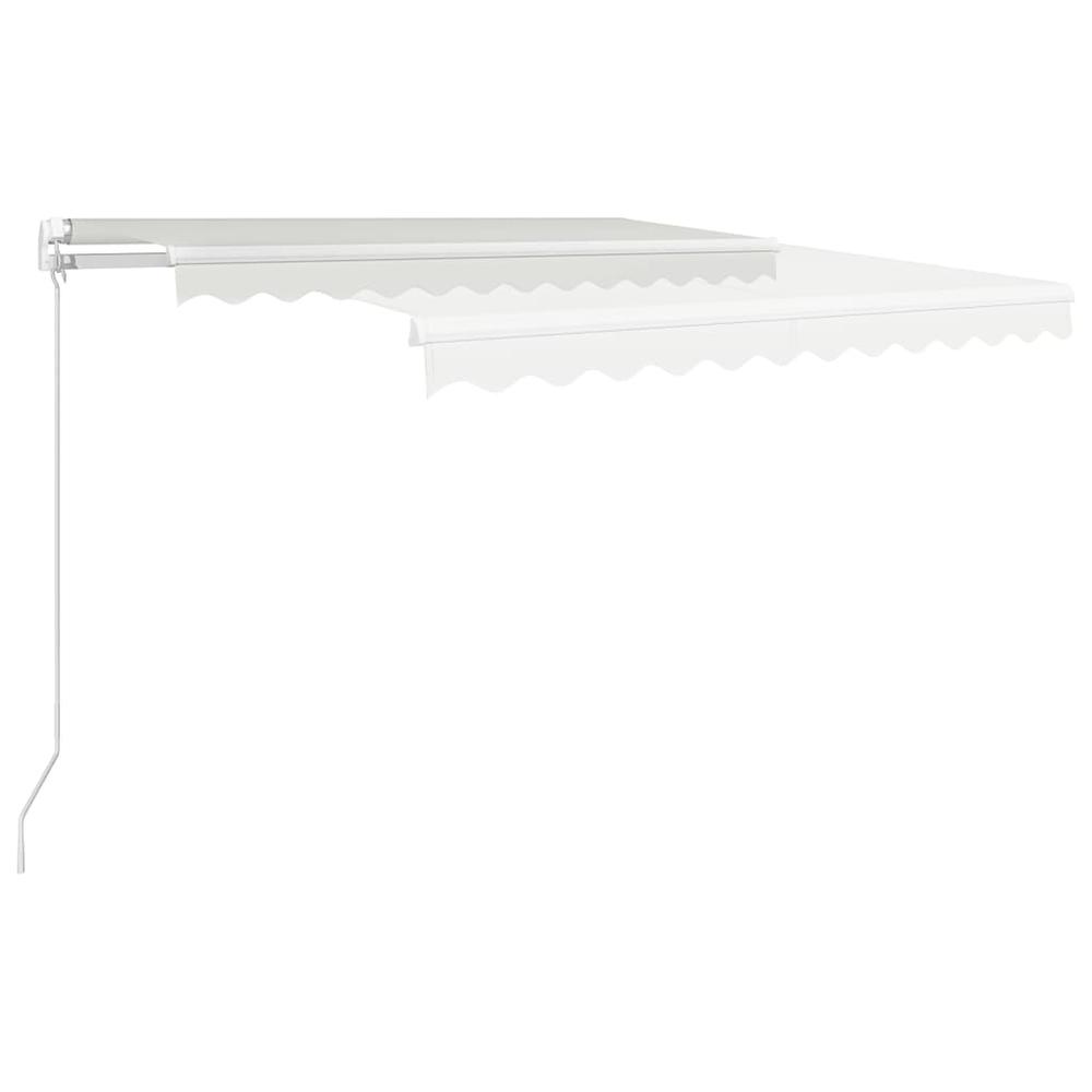 Manual Retractable Awning 118.1"x98.4" Cream. Picture 2
