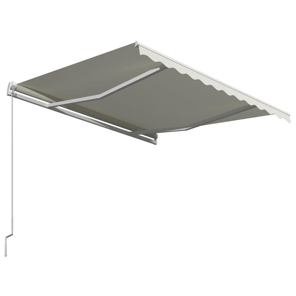 Manual Retractable Awning 118.1"x98.4" Cream. Picture 3
