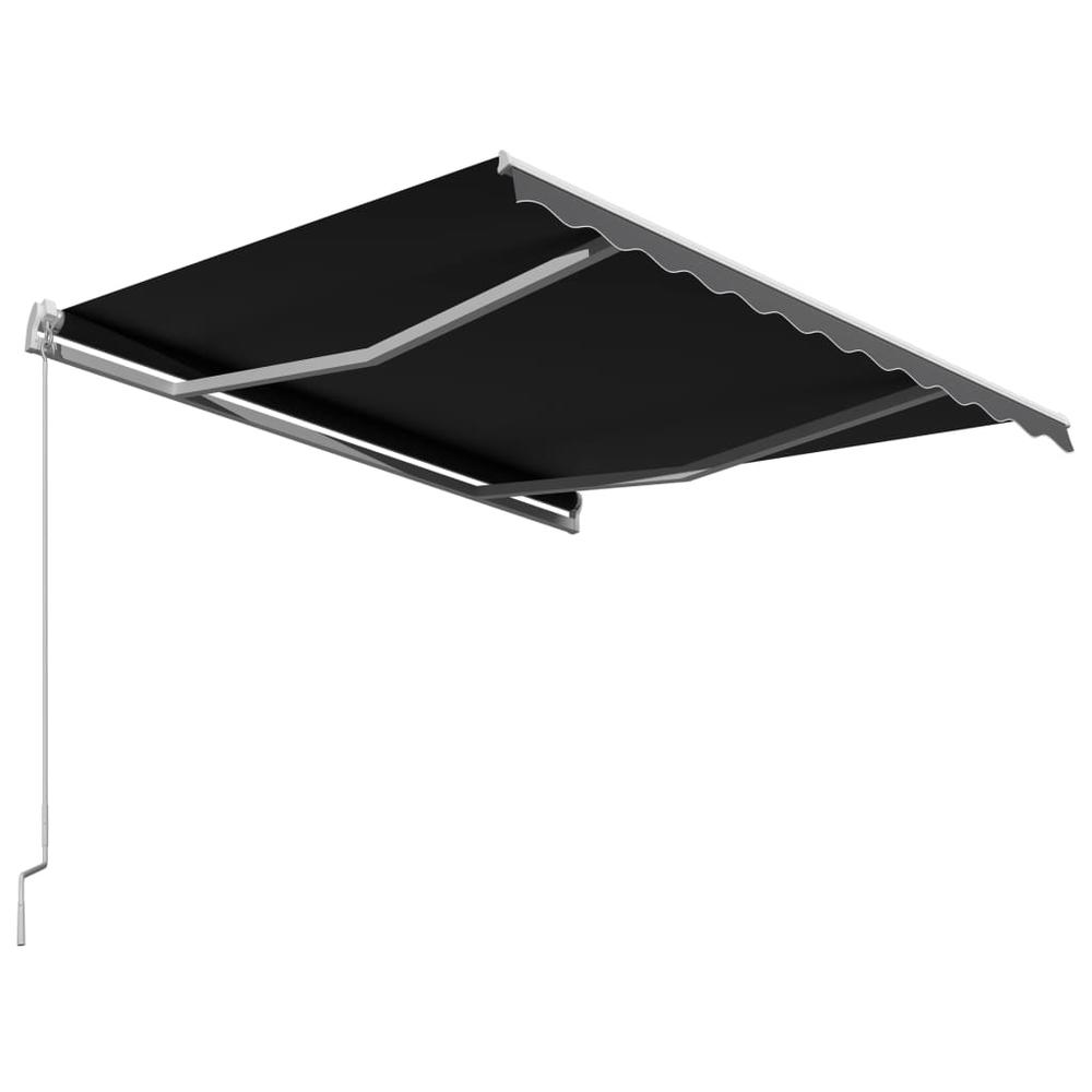 Manual Retractable Awning 118.1"x98.4" Anthracite. Picture 2