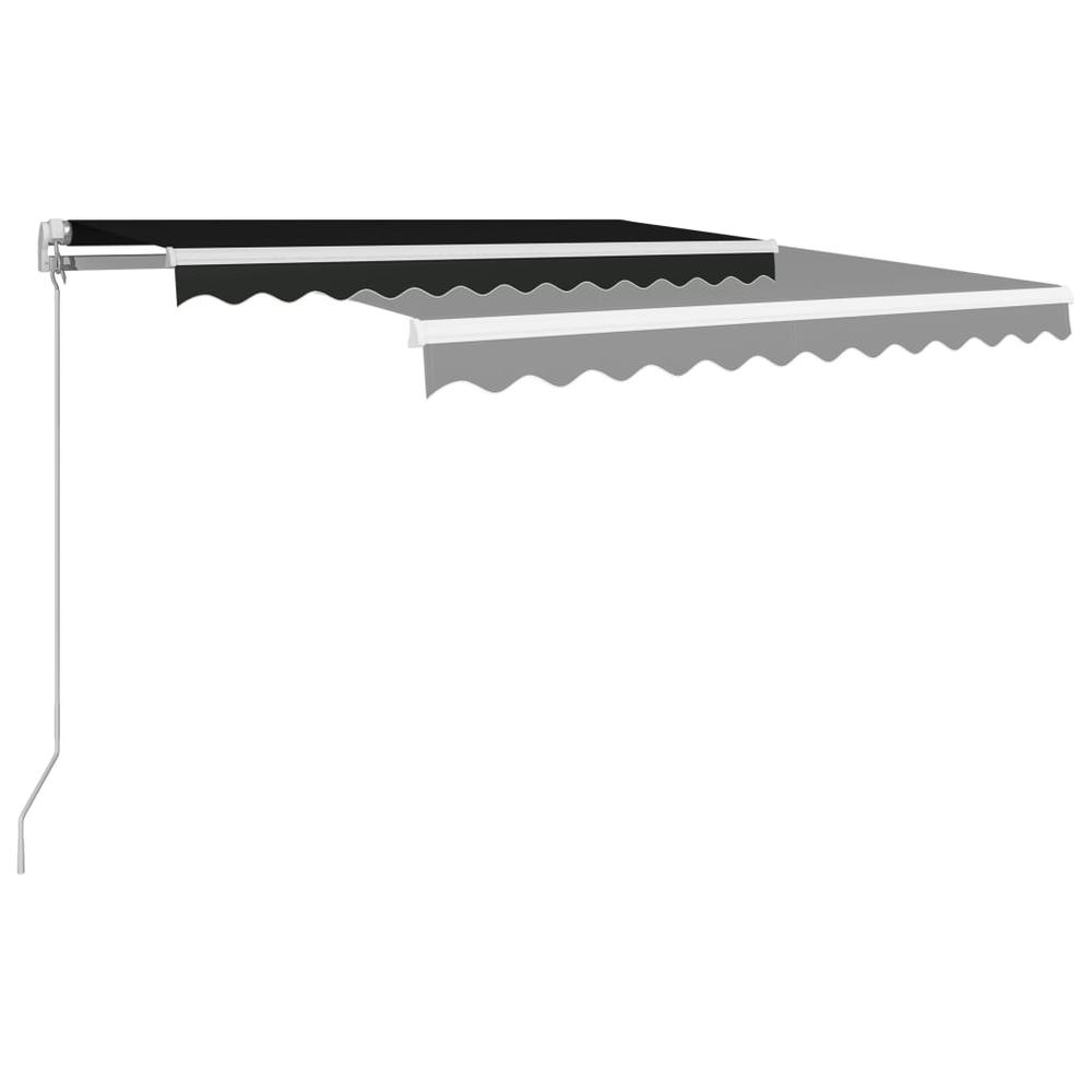 Manual Retractable Awning 118.1"x98.4" Anthracite. Picture 4