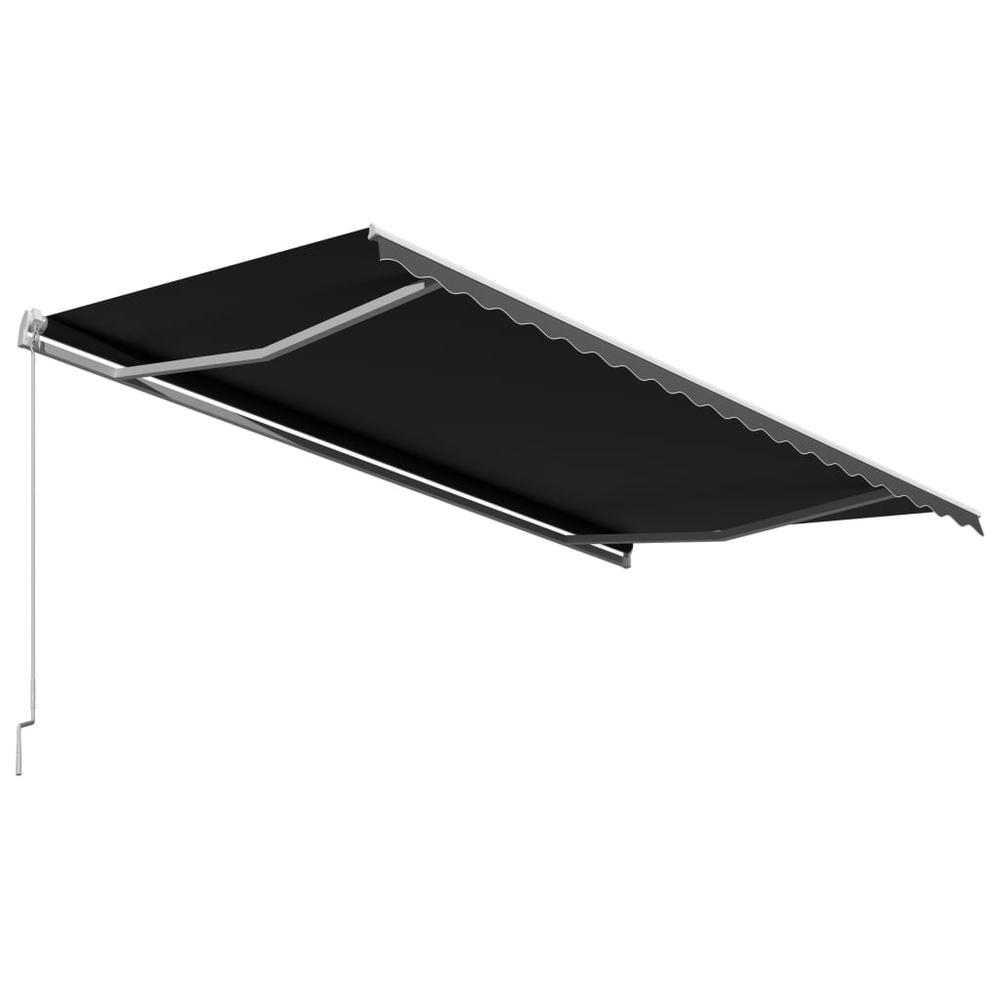 Manual Retractable Awning 196.9"x118.1" Anthracite. Picture 3