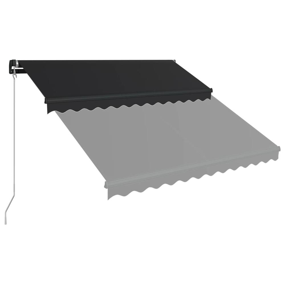 Manual Retractable Awning 118.1"x98.4" Anthracite. Picture 2