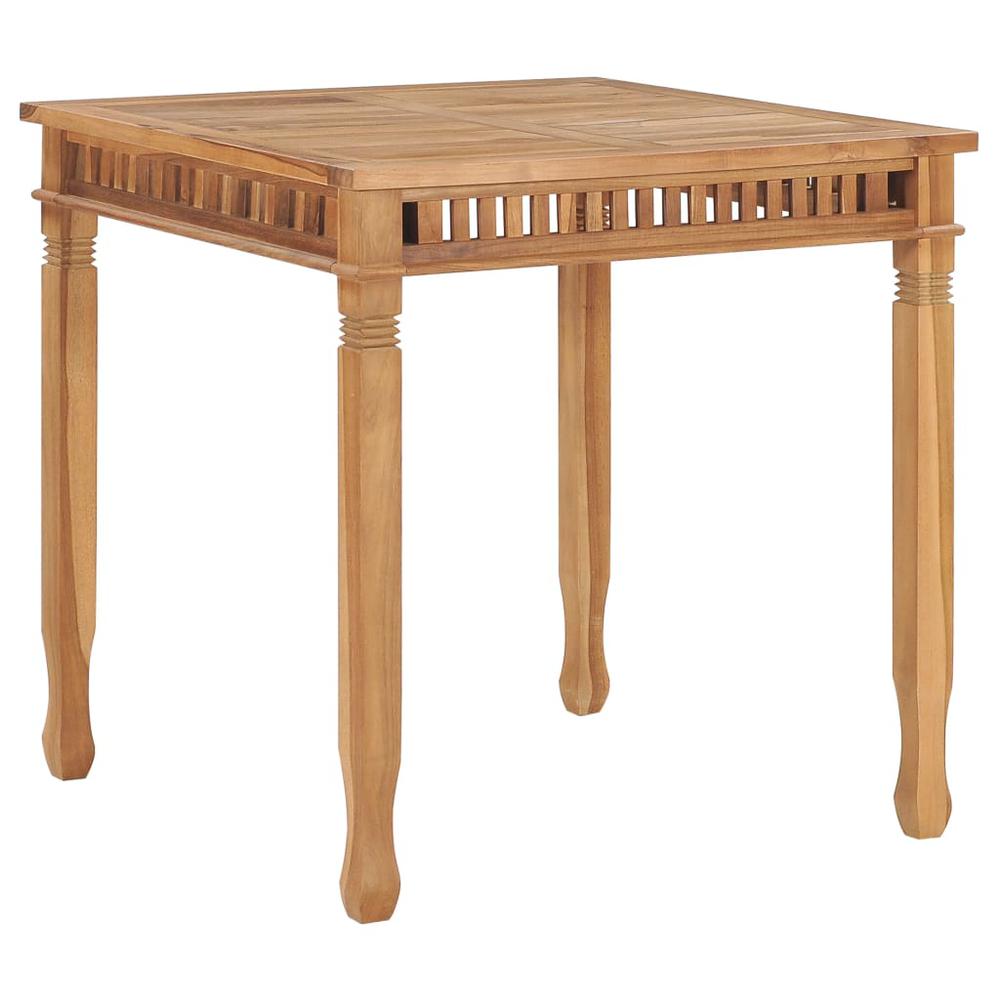 vidaXL Garden Dining Table 31.5"x31.5"x31.5" Solid Teak Wood, 49384. Picture 1