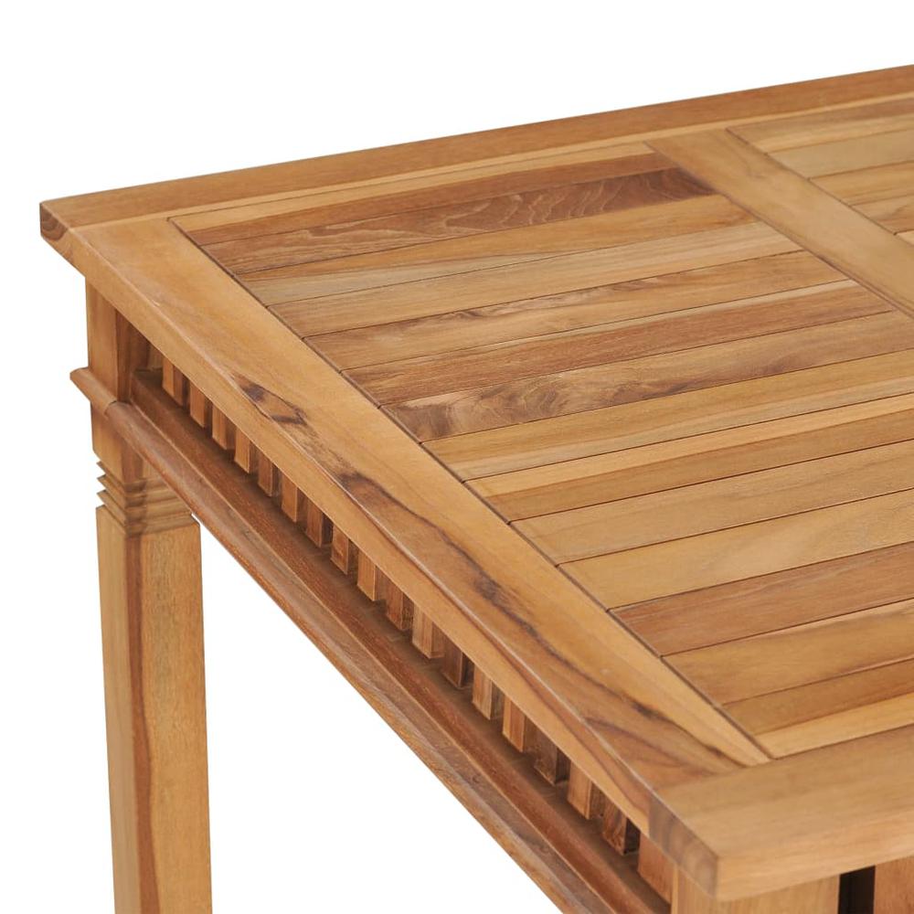 vidaXL Garden Dining Table 31.5"x31.5"x31.5" Solid Teak Wood, 49384. Picture 4