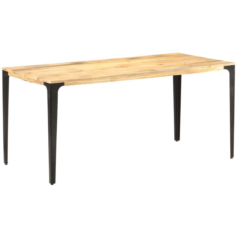vidaXL Dining Table 63"x31.5"x29.9" Solid Mango Wood. Picture 6