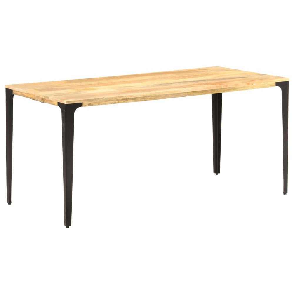 vidaXL Dining Table 63"x31.5"x29.9" Solid Mango Wood. Picture 8