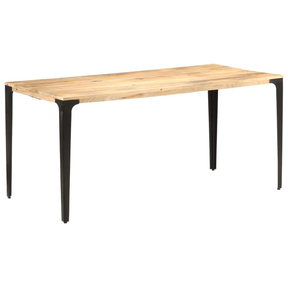 vidaXL Dining Table 63"x31.5"x29.9" Solid Mango Wood. Picture 9