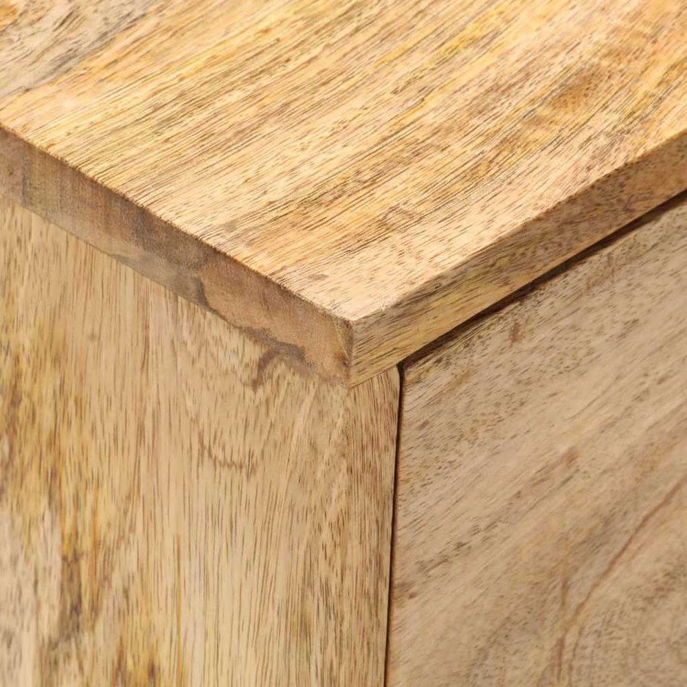 vidaXL Bedside Cabinet 15.7"x13.8"x21.7" Solid Mango Wood. Picture 5