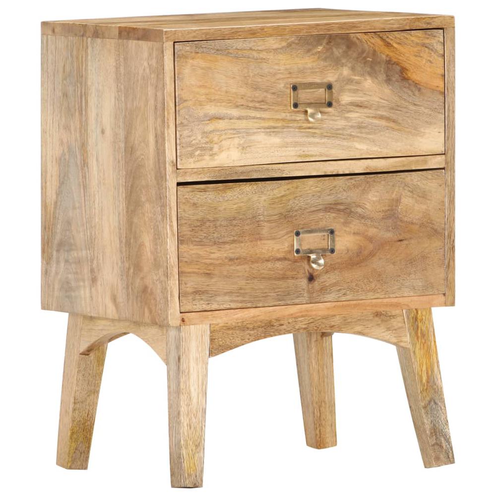 vidaXL Bedside Cabinet 15.7"x13.8"x21.7" Solid Mango Wood. Picture 9