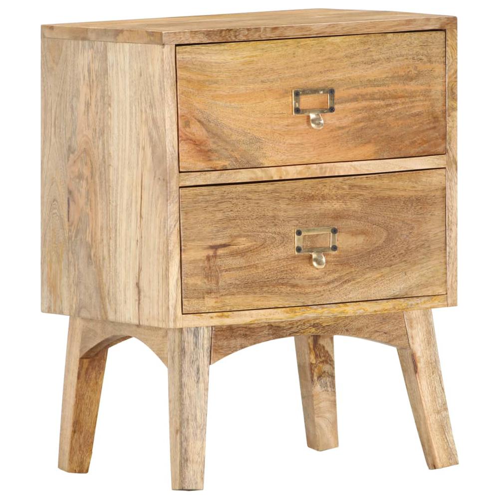 vidaXL Bedside Cabinet 15.7"x13.8"x21.7" Solid Mango Wood. Picture 10