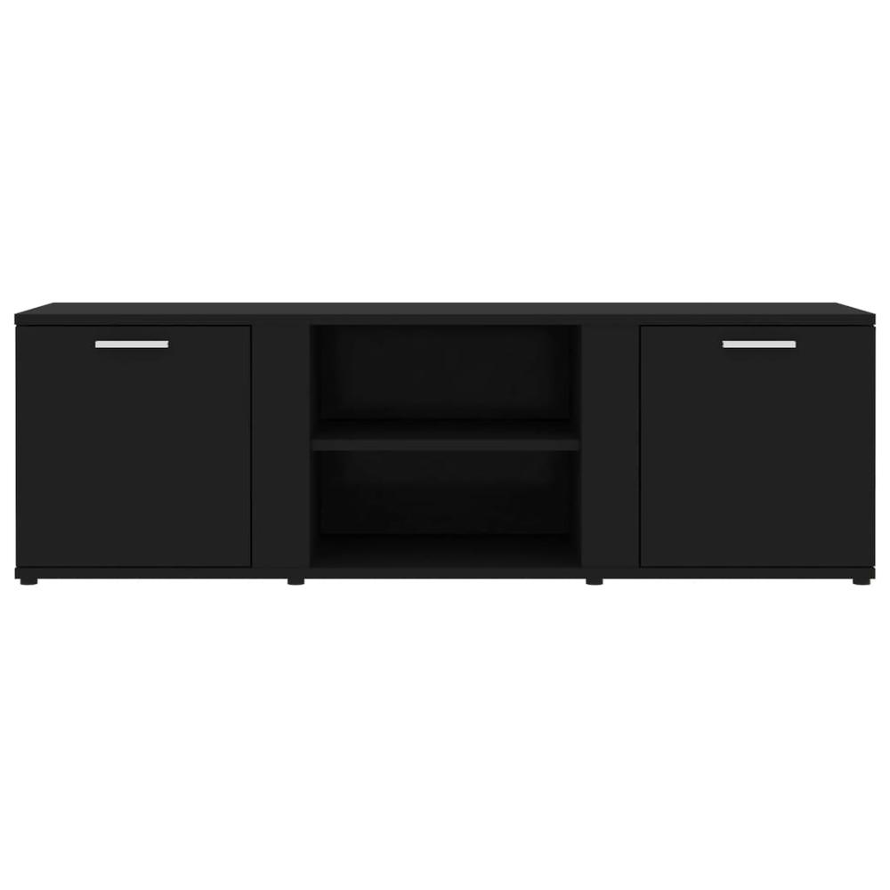 vidaXL TV Cabinet Black 47.2"x13.4"x14.6" Chipboard, 801162. Picture 7