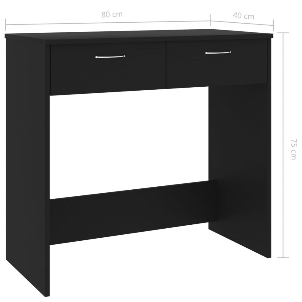 vidaXL Desk Black 31.5"x15.7"x29.5" Chipboard, 801356. Picture 6