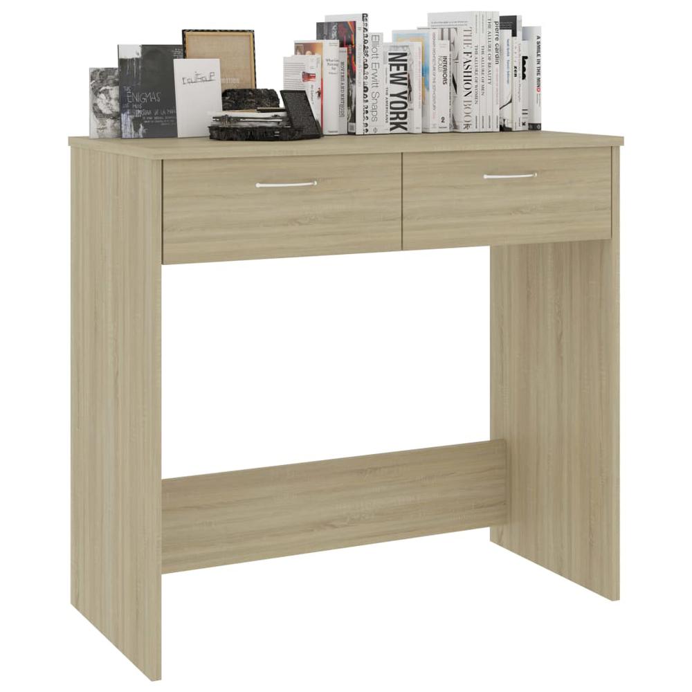 vidaXL Desk Sonoma Oak 31.5"x15.7"x29.5" Chipboard, 801358. Picture 3
