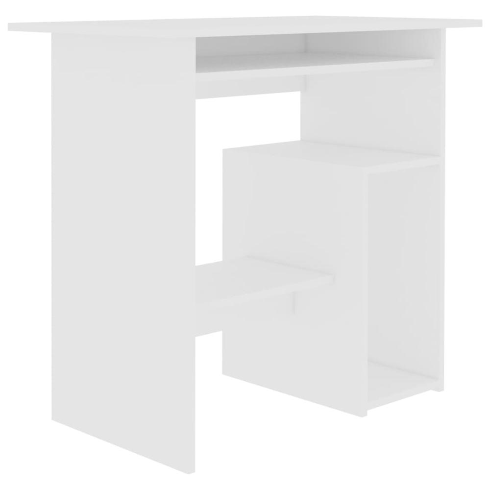 vidaXL Desk White 31.5"x17.7"x29.1" Chipboard, 801364. Picture 2