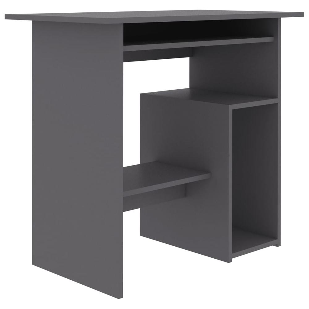 vidaXL Desk Gray 31.5"x17.7"x29.1" Chipboard, 801366. Picture 2