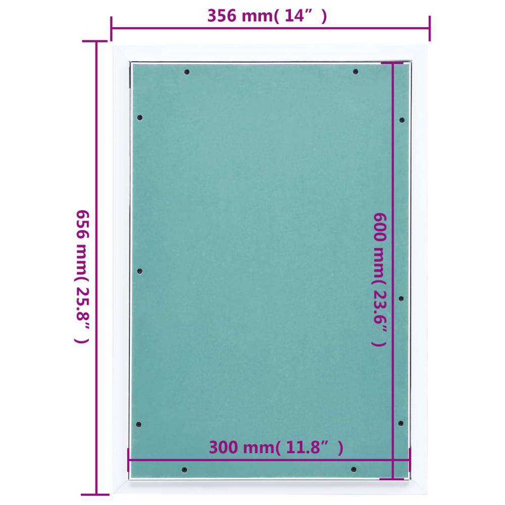 Access Panel with Aluminum Frame and Plasterboard 11.8"x23.6". Picture 8