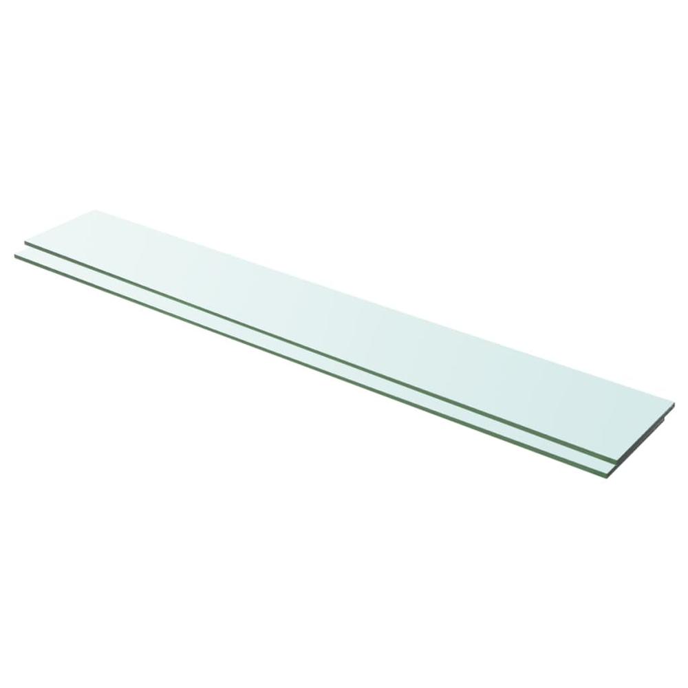 vidaXL Shelves 2 pcs Panel Glass Clear 39.4"x5.9", 3051583. Picture 1