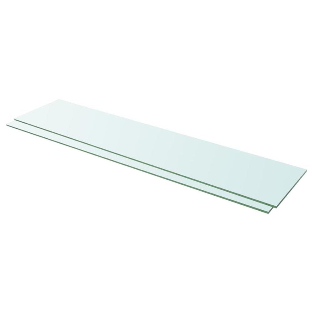 vidaXL Shelves 2 pcs Panel Glass Clear 39.4"x9.8", 3051590. Picture 1