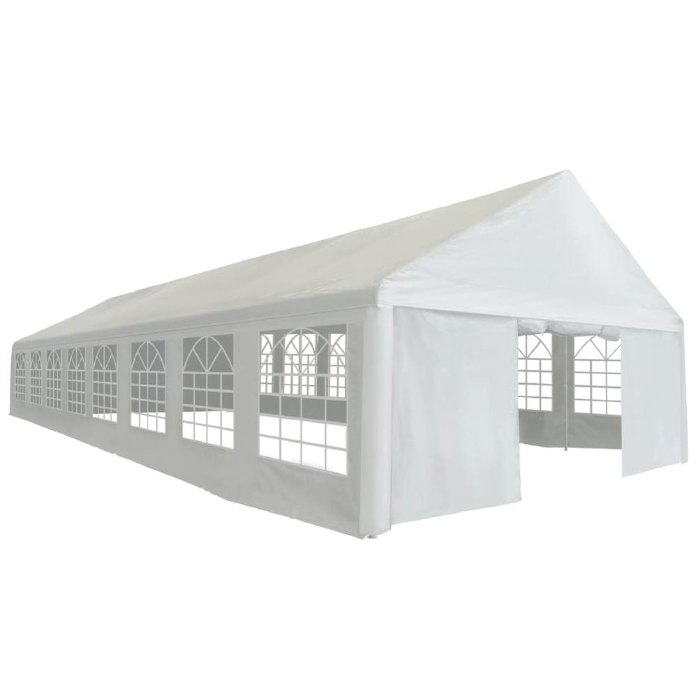vidaXL Party Tent PE 19.7'x52.5' White, 3051655. Picture 1