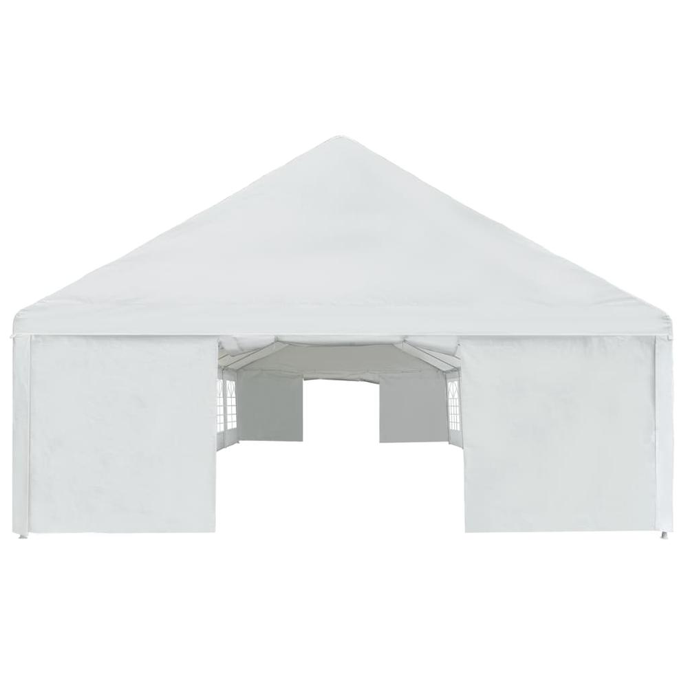 vidaXL Party Tent PE 19.7'x52.5' White, 3051655. Picture 6